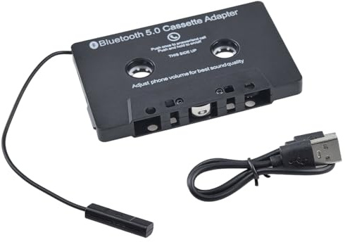 Flylin Tape Audio Adapter, Bluetooth 5.0 Cassette to Aux Tape Player（BT001）