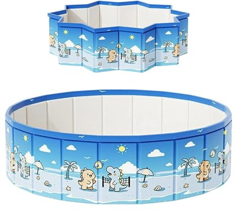 Fold Up Pool Outdoor Bath Tub with – – – Drain Pipe Non-Slip Kid Pool for |