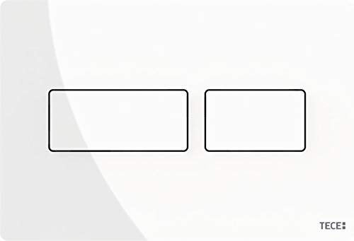 TECE Accionador de Inodoro de Acero Inoxidable, Color Blanco Brillante