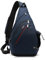 TUDEQU Sling Bags for Men,8 Pockets One Shoulder Backpack Large 19L,Crossbody,Single Strap,Black,Travel,Hiking,Women