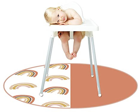 Splat Mat para la Trona – Juego Suelo Lavable, Mantel Picnic, portát , Spill Mat, Impermeable, Antideslizante, para bebés y niños, 51 Pulgadas