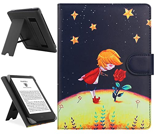 HoYiXi Étui Universel pour 6-6.8'' Kobo/Pocketbook/Tolino/Sony E-Book Reader 6.8 Kindle Paperwhite/6 Nouveau Kindle 2022 & 2019/Kobo Clara HD/Kobo Clara 2E Coque Housse avec Support, Prince