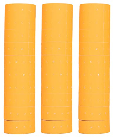 30 Rollos de Etiquetas de Precios, 15000 Etiquetas de Pistola de Precio para Mx-5500 M5500 Etiquetas Adhesivas de Marcador de Precio Blanco Etiquetas de Etiquetas de Papel 21x12mm(Naranja)