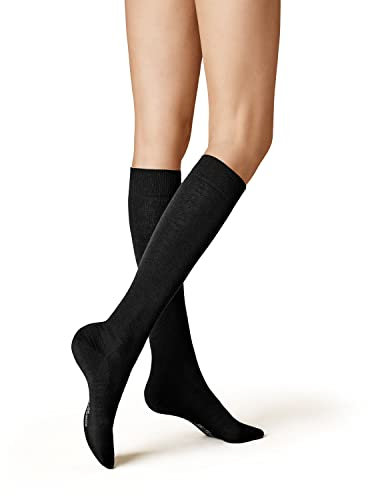 KUNERT Damen Kniestrümpfe Wool Care wärmend Black 0070 39-42