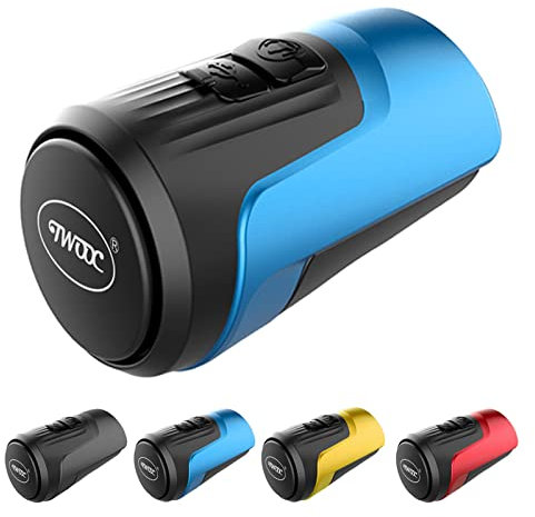 BSSOK Fahrradklingel Elektrisch, 125 dB Laut Fahrradhupe Elektrische Anti-Diebstahl Alarmanlage 1 Tonmodi, Mit USB-Wiederaufladbar für Erwachsene Kinder MTB/Rennrad/BMX/Elektroroller (Blau)