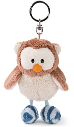 NICI Schlüsselanhänger Eule Oscar 10cm mit drehbarem, Beige/Braun