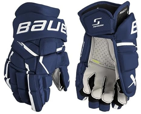 BAUER Supreme MACH Handschuhe Intermediate, Größe:12 Zoll, Farbe:Navy