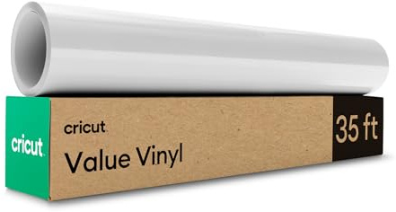 Cricut Value Vinyl | 30.5 cm x 10.6 m (12 x 35 ft) | Self Adhesive Permanent Vinyl for All Cricut Cutting Machines | White