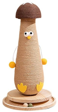 Albero per gatti a di fungo, albero per gatti a di fungo, pali da grattare per gattini, gratta in Sisal naturale, accessori di buon comportamento con palla per