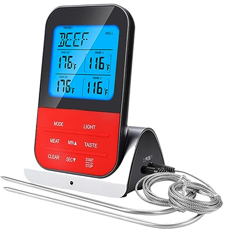 PRETYZOOM Termómetro Para Alimentos Termómetro De Sonda De Carne Termometro Digital Para Alimentos Termómetro Inalámbrico Cocinando Termómetro Digital Silver Acero Inoxidable