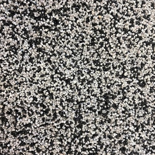 AquaOne Gravier d'aquarium 5 kg I Substrat noir clair multicolore fin moyen grossier I Gravier de quartz décoratif pour aquarium Gravier d'aquarium (zambesi 1-2 mm)