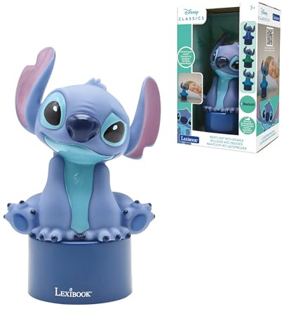 Lexibook, Disney Stitch, Enceinte Bluetooth veilleuse Stitch, Rose, NS02D