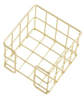RGYBAO Iron Wire Note Block Holder Desk Notepads Holder Storage Box Memo Pad Holder Metal Note Box For Office 27x95x80mm