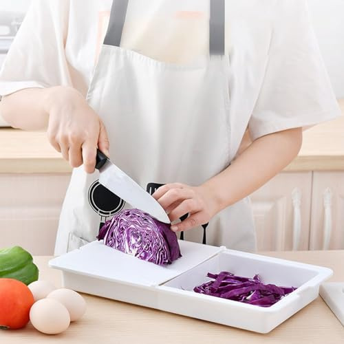 3 in 1 Multifunctional Cutting Board with Wash and Drain Basket Portable Kitchen Tool for Chopping Storage and Drainage Space Saving Design for Home Camping Picnic and BBQ