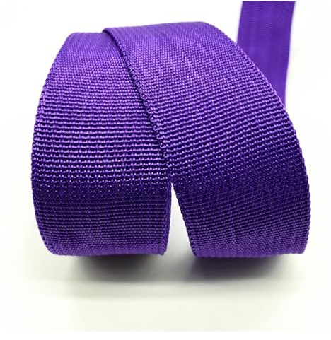 WEOKDFHA sadelgjord 38 mm kanvas band bältesväska sadelgjord nylon husdjur ryggsäck band sytillbehör (lila)