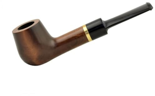 Mr. Brog Tobakspipa modell N47 – handgjord visselpipa av päronträ, klassisk balanserad form, 9 mm filtersystem, lätt och bekväm, tillverkad i Polen (valnöt)