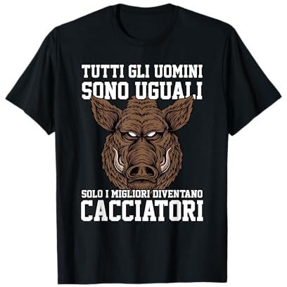 Abbigliamento Caccia Divertente Regalo Cinghiale Cacciatore Maglietta
