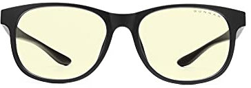 Gunnar Gaming- und Computerbrille - Kids - Rush, Onyx Rahmen, Amber Natural Linsen - Blaulichtfilter Brille, Premium Blaufilter, UV-Schutz,