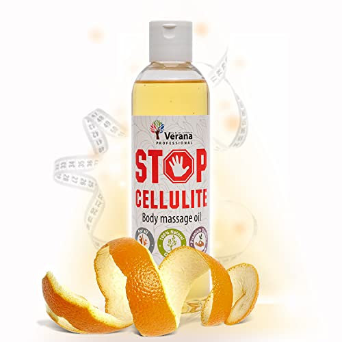 Verana Olio per Massaggio corpo Stop Cellulite, cosmetico naturale per tutti i tipi di pelle, anticellulite, efficace nei programmi di modellamento del corpo, aromaterapia (250 ml)
