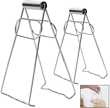 2 Piézas Clip Anti-Brûlure Bol Pince Anti-Brûlure en Inox Porte-Bol Inoxydable Anti-Chaud Accessoires de Cuisine Anti-brûlure Clip pour Les Ustensiles de cuisine du four à micro-ondes à Bol Chaud