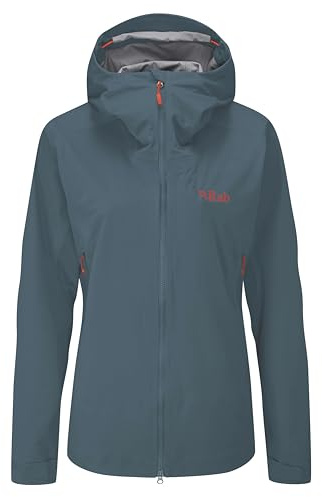 Rab Women’s Kinetic Alpine 2.0 Jacket - Waterproof Breathable Coat for Climbing & Mountaineering. - Orion Blue - Small