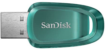 SanDisk Ultra Eco USB 3.2 Flash-Laufwerk 256 GB (Lesegeschwindigkeit bis 100 MB/s, RescuePRO Deluxe, 5 Jahre Garantie)