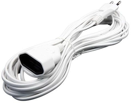 Verlängerungskabel Stromkabel Euro Schuko Stecker Verlängerung 3-10 Meter Kabel (Flach 10m Kabel)