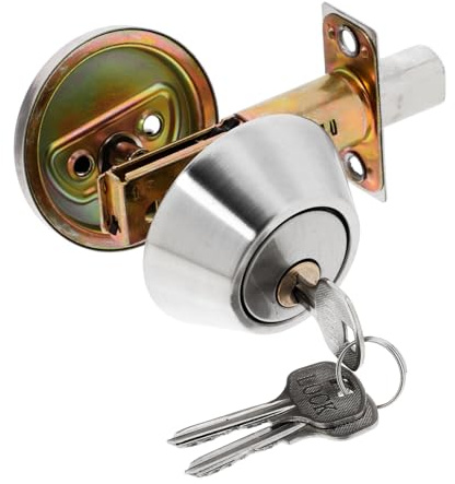 ORFOFE Locking Auxiliary Lock Hidden Dead Bolt Locks for Interior Doors Contemporary Entry Deadbolt Thick Door Deadbolt Secure Home Office Use