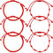 ertlutw 6PCS Red Nylon Woven Buddhist String Bracelet Set - Simple String Cord Bracelets for Women Men Red Bracelet Good Luck Bracelets
