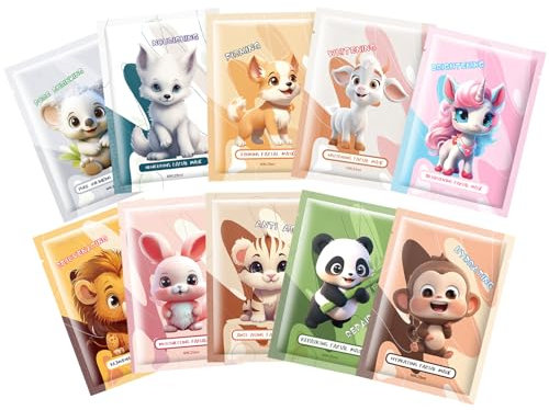 10 Stück Tuchmasken Gesicht - Feuchtigkeitsspendende Gesichtsmaske Frauen - Gesichtsmasken Set Hyaluron Maske Gesicht - Masken Beauty Produkte Teenager Mädchen - Skincare Set Sheet Face Mask