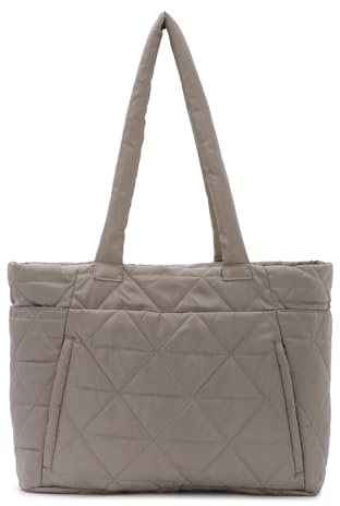 EVEOUT Bolso de Hombro Acolchado para Mujer,Elegante Bolso Tote Quilted Puffy Ligero para Viajar,Trabajo,Universidad,Compras
