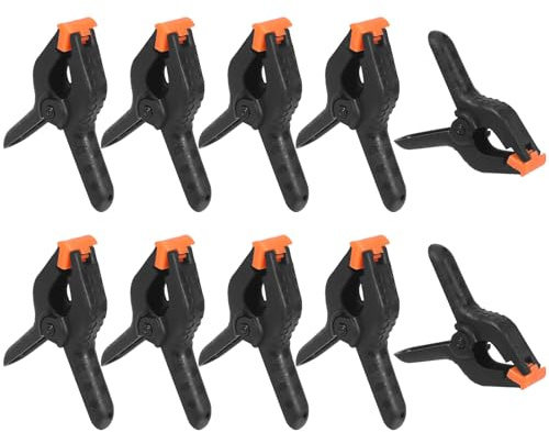 GLOSKIN 10 Serre Joint,Pince a Ressort Pince Multiprise Multifonctionnels, Dossier de Fixation Solide, Adapté au Camping, au Bricolage, à la Photographie et au Travail du Bois