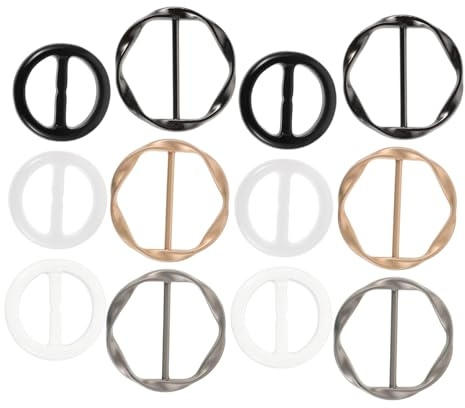 ibasenice 12pcs Pinces à Robe en Alliage et Résine, Boucle de Nœud D'angle Ronde, Accessoires de Vêtement Chic pour Tenue Quotidienne ou Occasions Spéciales