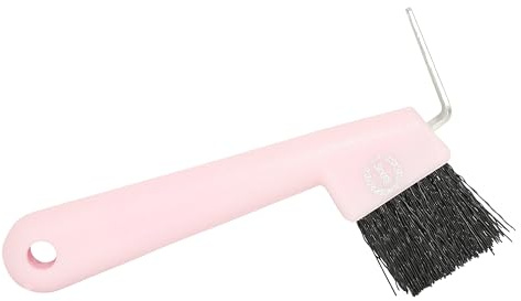 Imperial Riding IRH Impulz Hoof Pick, Robust Hoof Pick with Metal Hook and Cleaning Brush, Ergonomic Hoof Scraper for Thorough Hoof Care & Stylish Stable Look, Rose
