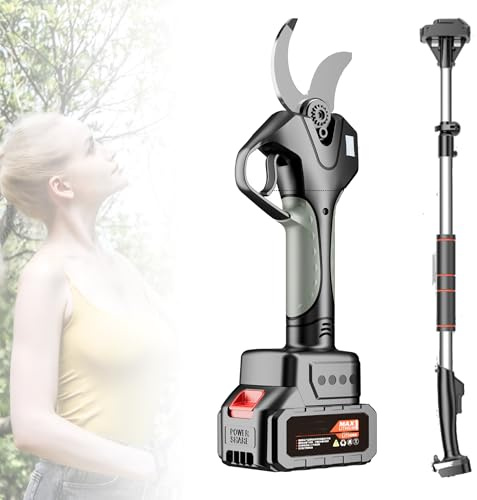 Electric Pruning Shears, 980W Brushless Motor, 210cm Telescopic Pole for Branch and Bush Trimming