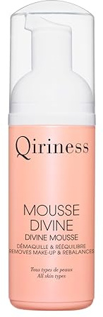 Qiriness - Mousse Nettoyante et Démaquillante Vitamine C - Mousse Divine - Pour le Visage - Tous Types de Peaux - Parfum Fruité - Texture Mousseuse Ultra-Douce - 125 ml