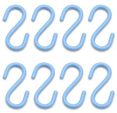 LeeCAE Conjunto de ganchos de forma de S de 8 plástico portátil organizador multiusos Hanger S Forma Ganchos de trabajo pesado