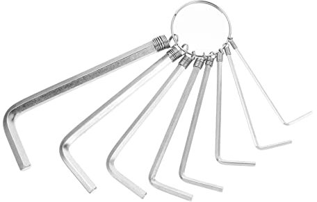 Angoily 8pcs Hexagon Wrench Set Durable Key Spanner Kit for Bike and Appliance Repair High Strength with Slip Resistant Grip for Home and Automotive Use