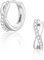 CERSLIMO Ohrringe Creolen Silber, Infinity Creolen Unendlichkeitszeichen Silber 925 9mm AAA Zirkonia Unendlich Silberohrringe Schmuck Unendlichkeit Geschenke