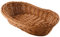 omolly Oval Wicker Woven Basket Bread Basket Serving Basket, 11 Inch Storage Basket for Food Fruit Cosmetic Storage Table Top and Bathroom