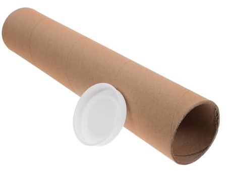 Operitacx Tubo di Cartone Kraft Resistente per Conservazione Blueprint e Poster Tubo Fai-da-Te Interno Spessore per Disegni e Documenti Lunghi