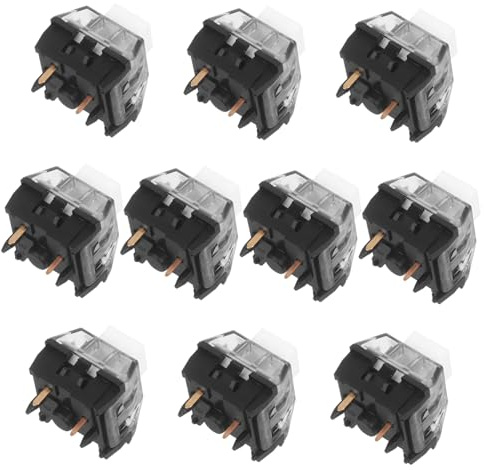 Didiseaon 10pcs Tactile Switches Keyboard Key Switches for Mechanical Gaming Keyboards White Clicky for Typing and Gaming Computer