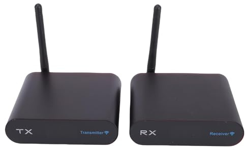 Xiuganpo Récepteur émetteur AV sans Fil avec Affichage Numérique et compatibilité PAL/NTSC pour Une Sélection Facile des Canaux (Prise UE)