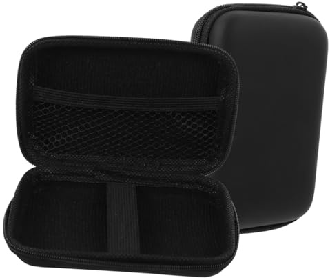 SUPVOX 2 Piezas Maletín Micrófono Inalámbrico EVA Resistente Golpes Bolsa Portátil de Almacenamiento para Micrófonos Karaoke y Auriculares Negro Compacto