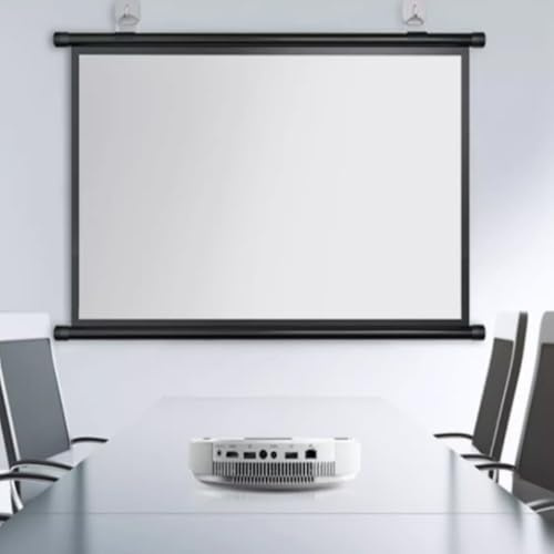 MACAGGTNTU 40 Inch Manual Projector Screen Office Projection Screen 4K HD Movie Screen Wall Mount Home Theater Projection Screen, Easy Roll Up(4:3,40inch)
