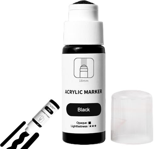 Stylo grffiti Acrylique – Marqueur De Peinture À Haut Débit, Pointe Biseautée Large, Bouteille De Vadrouille Durable | Formule De Production De Pigments Vibrants, Instrument De Coloration Résistant A