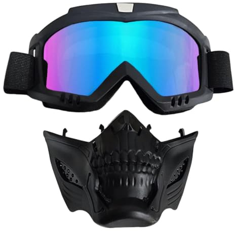 Motorcykelglasögon Masque,Motorcykelglasögon Anti-UV justerbar | Avtagbar Skyddsglasögon för motorcykel för terrängcykling Cykling Motorcykelåkning Motorcykel Män Kvinnor Ungdom