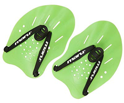 Maru Hand Paddles for Swimming Training (Lime) – One-Size Swimming Paddles for Strength, Technique & Power – Adjustable Straps & Dual Hold Positions – Trusted by Coaches
