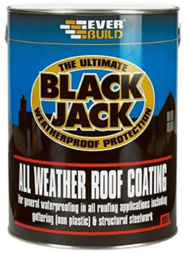 4 x EVERBUILD 5 Litre All Weather Roof Coating Compound paint seal finish 905 BLACK