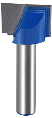 sourcing map 20mm Dia 8mm Shank Bottom Cleaning Router Bit, 2 Flutes Carbide Tipped Cutter Uncoated for Woodworking
